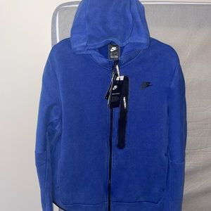 Men’s Nike Tech Fleece Full-Zip hoodie “Deep Royal Blue,” Size Large